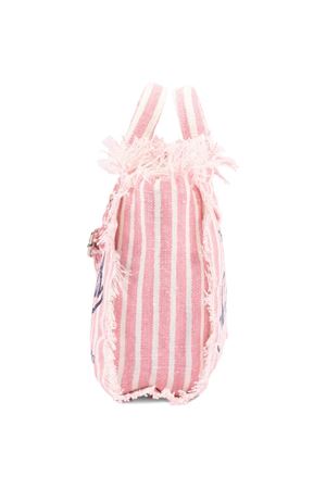Borsa Vanity Mini in lino rosa con motivo a righe SAINT BARTH KIDS | VAMI00800397L